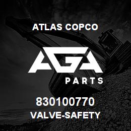830100770 Atlas Copco VALVE-SAFETY | AGA Parts