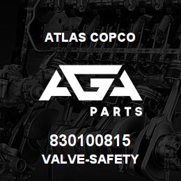 830100815 Atlas Copco VALVE-SAFETY | AGA Parts