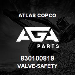 830100819 Atlas Copco VALVE-SAFETY | AGA Parts