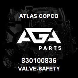 830100836 Atlas Copco VALVE-SAFETY | AGA Parts