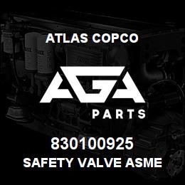 830100925 Atlas Copco SAFETY VALVE ASME | AGA Parts