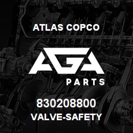 830208800 Atlas Copco VALVE-SAFETY | AGA Parts