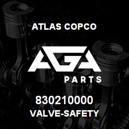 830210000 Atlas Copco VALVE-SAFETY | AGA Parts