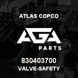 830403700 Atlas Copco VALVE-SAFETY | AGA Parts
