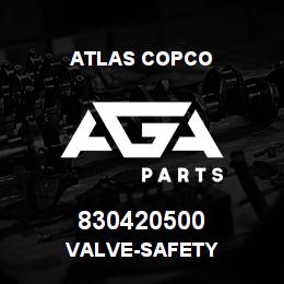 830420500 Atlas Copco VALVE-SAFETY | AGA Parts