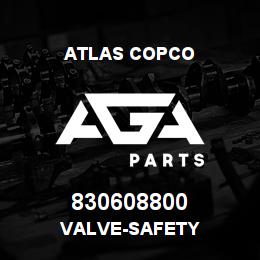 830608800 Atlas Copco VALVE-SAFETY | AGA Parts