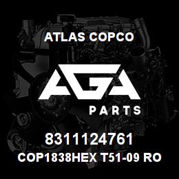 8311124761 Atlas Copco COP1838HEX T51-09 ROCKDRILL | AGA Parts