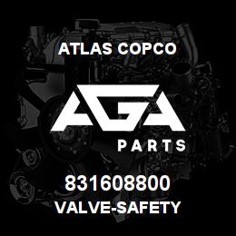 831608800 Atlas Copco VALVE-SAFETY | AGA Parts