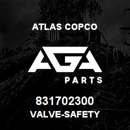 831702300 Atlas Copco VALVE-SAFETY | AGA Parts