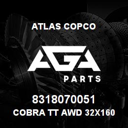 8318070051 Atlas Copco COBRA TT AWD 32X160 BKR HAZMAT | AGA Parts