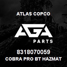 8318070059 Atlas Copco COBRA PRO BT HAZMAT | AGA Parts