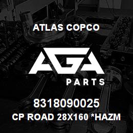 8318090025 Atlas Copco CP ROAD 28X160 *HAZMAT | AGA Parts