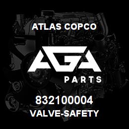 832100004 Atlas Copco VALVE-SAFETY | AGA Parts