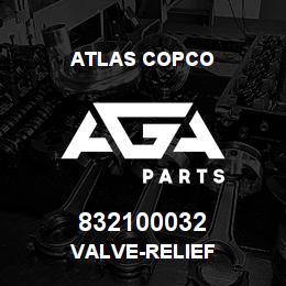 832100032 Atlas Copco VALVE-RELIEF | AGA Parts