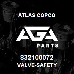 832100072 Atlas Copco VALVE-SAFETY | AGA Parts