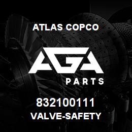 832100111 Atlas Copco VALVE-SAFETY | AGA Parts