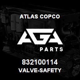 832100114 Atlas Copco VALVE-SAFETY | AGA Parts