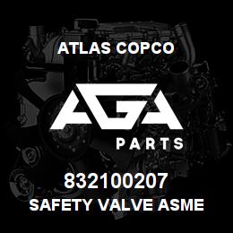832100207 Atlas Copco SAFETY VALVE ASME | AGA Parts