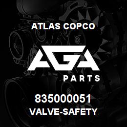 835000051 Atlas Copco VALVE-SAFETY | AGA Parts