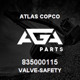835000115 Atlas Copco VALVE-SAFETY | AGA Parts