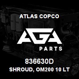 836630D Atlas Copco SHROUD, OM200 10 LT | AGA Parts