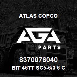 8370076040 Atlas Copco BIT 46TT SC5-6/3 6 C.FF | AGA Parts