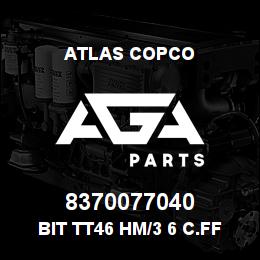8370077040 Atlas Copco BIT TT46 HM/3 6 C.FF | AGA Parts