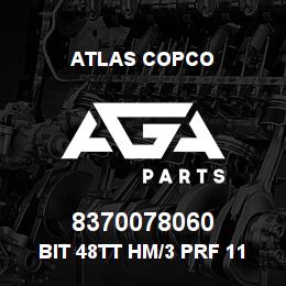 8370078060 Atlas Copco BIT 48TT HM/3 PRF 11 | AGA Parts