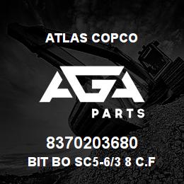 8370203680 Atlas Copco BIT BO SC5-6/3 8 C.F | AGA Parts
