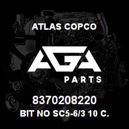 8370208220 Atlas Copco BIT NO SC5-6/3 10 C.F | AGA Parts