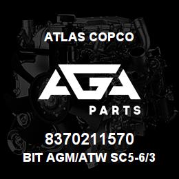 8370211570 Atlas Copco BIT AGM/ATW SC5-6/3 8 C.F | AGA Parts
