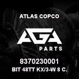8370230001 Atlas Copco BIT 48TT KX/3-W 8 C.F | AGA Parts