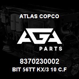 8370230002 Atlas Copco BIT 56TT KX/3 10 C.FF | AGA Parts