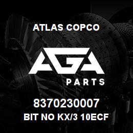 8370230007 Atlas Copco BIT NO KX/3 10ECF | AGA Parts