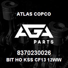 8370230026 Atlas Copco BIT HO KSS CF13 12WW | AGA Parts