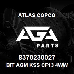 8370230027 Atlas Copco BIT AGM KSS CF13 4WW | AGA Parts