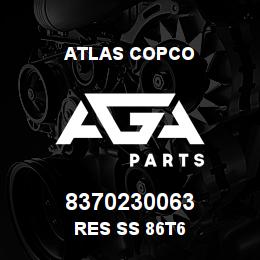 8370230063 Atlas Copco RES SS 86T6 | AGA Parts