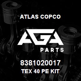 8381020017 Atlas Copco TEX 40 PE KIT | AGA Parts