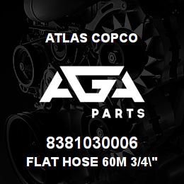 8381030006 Atlas Copco FLAT HOSE 60M 3/4" YELLOW | AGA Parts