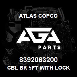 8392063200 Atlas Copco CBL BK 5FT WITH LOCKMATIC | AGA Parts