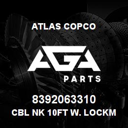 8392063310 Atlas Copco CBL NK 10FT W. LOCKM. | AGA Parts