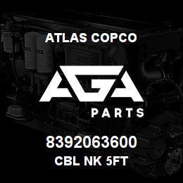 8392063600 Atlas Copco CBL NK 5FT | AGA Parts