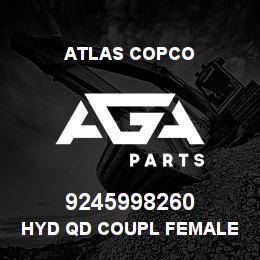 9245998260 Atlas Copco HYD QD COUPL FEMALE FF SAE 100 | AGA Parts
