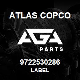 9722530286 Atlas Copco LABEL | AGA Parts