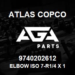 9740202612 Atlas Copco ELBOW ISO 7-R1/4 X 1/4 | AGA Parts