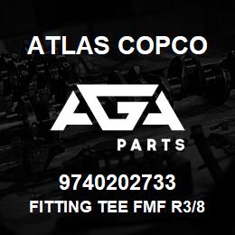 9740202733 Atlas Copco FITTING TEE FMF R3/8 2XG3/8 | AGA Parts