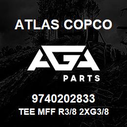 9740202833 Atlas Copco TEE MFF R3/8 2XG3/8 | AGA Parts