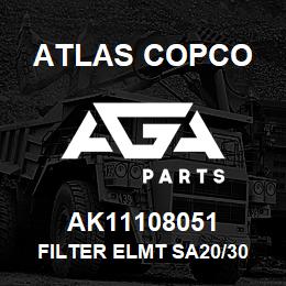 AK11108051 Atlas Copco FILTER ELMT SA20/30 SIL.FREE | AGA Parts