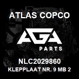 NLC2029860 Atlas Copco KLEPPLAAT NR. 9 MB 212 | AGA Parts