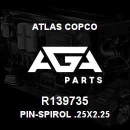 R139735 Atlas Copco PIN-SPIROL .25X2.25 | AGA Parts